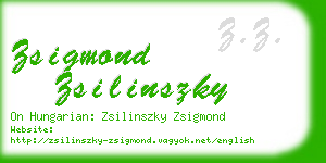 zsigmond zsilinszky business card